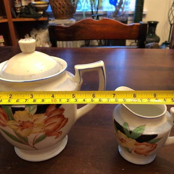 - Vintage Japanese Teapot with sugar bowl and Creamer - Picture 3 of 8